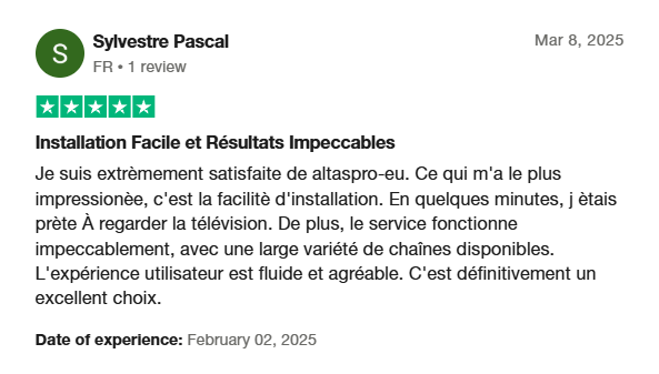 Avis de nos clients
